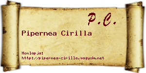 Pipernea Cirilla névjegykártya